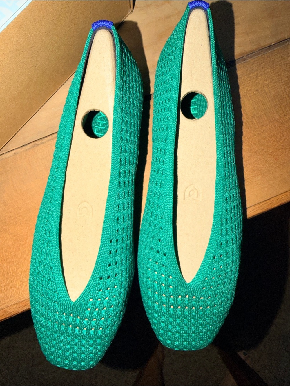 Rothy Women's Green Knit Ballet Flats